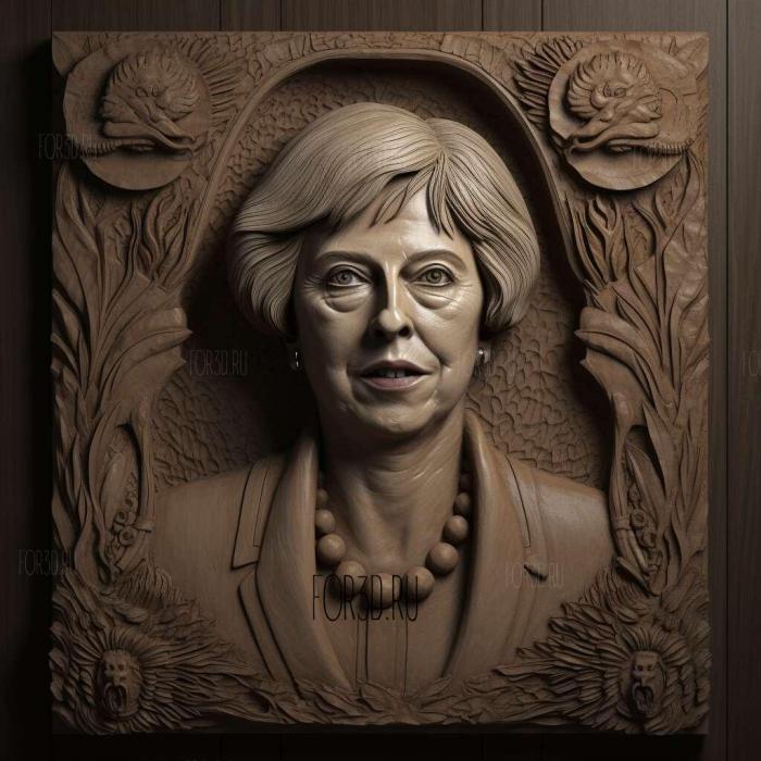 Theresa May 4 stl model for CNC